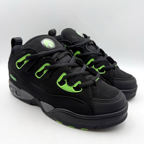 Osiris Mens D3 E Sneakers US 8 EU 40.5 Black Green Athletic EUC main image 11
